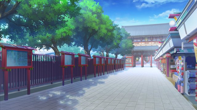 Red lantern and shopping street entrance